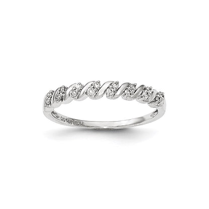 14k White Gold Real Diamond Ring