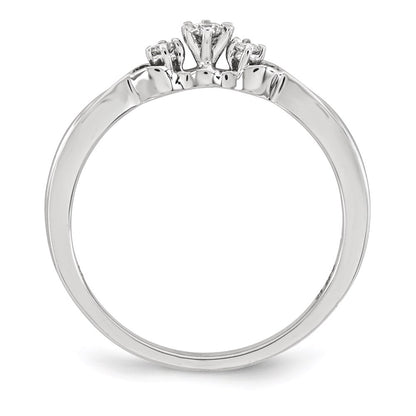 14K White Gold Real Diamond Ring