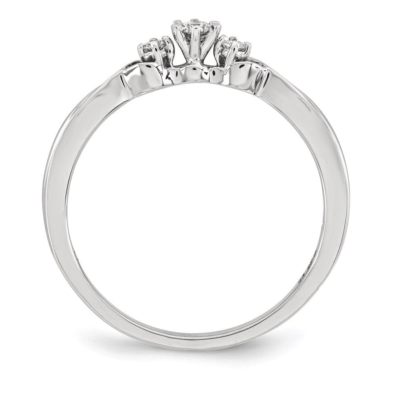 14K White Gold Real Diamond Ring