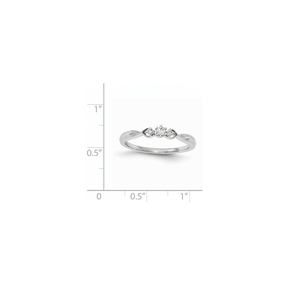 14K White Gold Real Diamond Ring