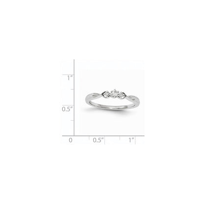 14K White Gold Real Diamond Ring