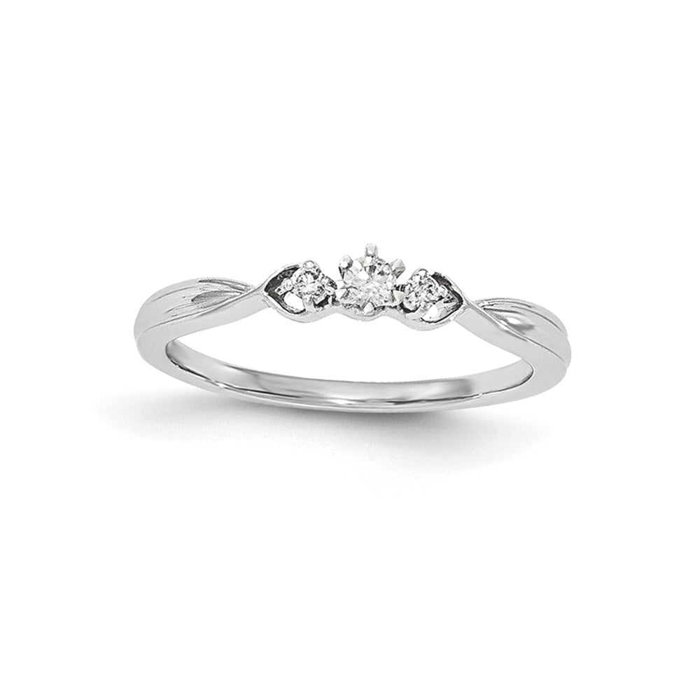 14K White Gold Real Diamond Ring