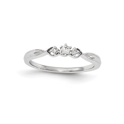 14K White Gold Real Diamond Ring