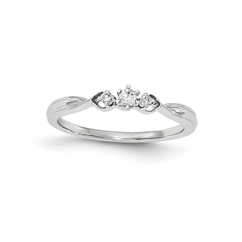 14K White Gold Real Diamond Ring