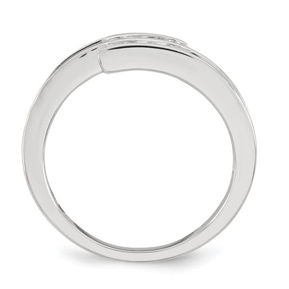 14k White Gold Real Diamond Polished Ring