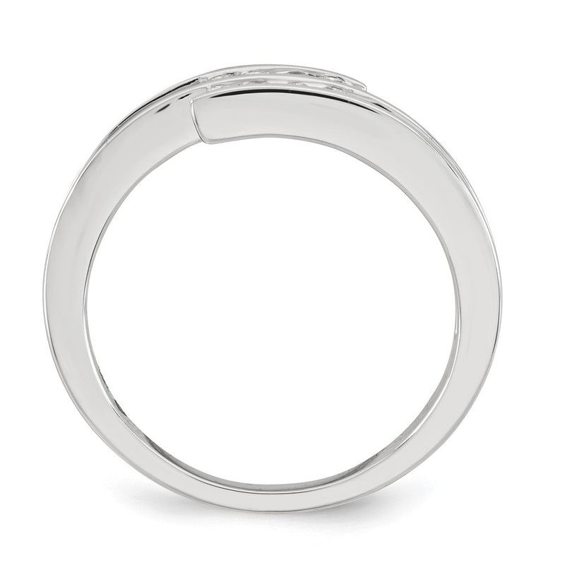 14k White Gold Real Diamond Polished Ring