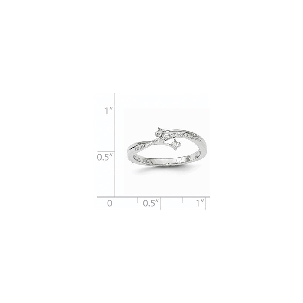 14K White Gold Real Diamond Ring