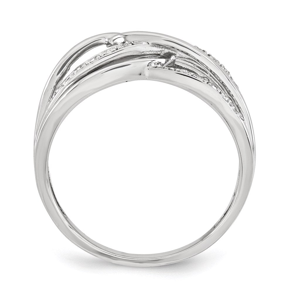 14K White Gold Real Diamond Ring