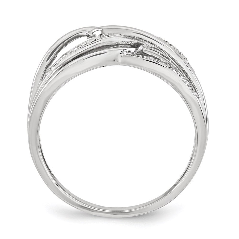 14K White Gold Real Diamond Ring