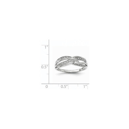 14K White Gold Real Diamond Ring