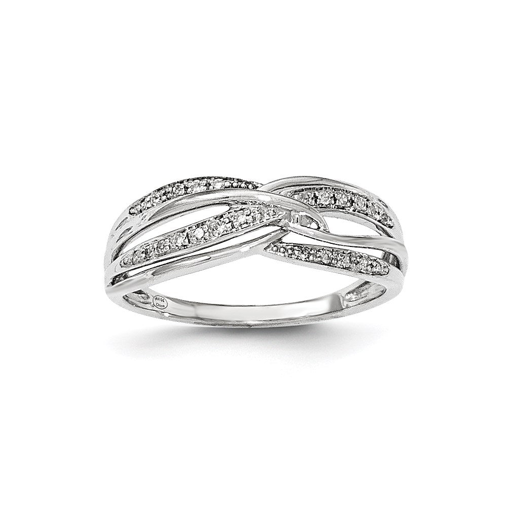 14K White Gold Real Diamond Ring