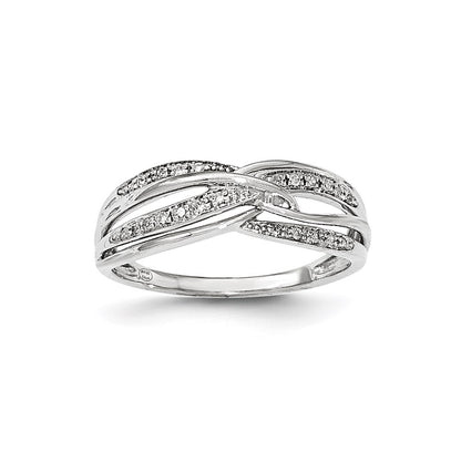 14K White Gold Real Diamond Ring
