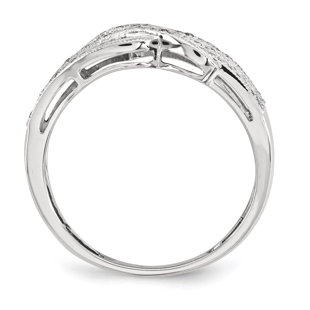 14K White Gold Real Diamond Ring