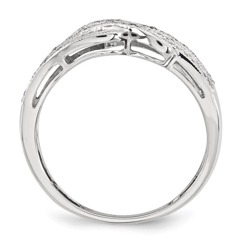 14K White Gold Real Diamond Ring
