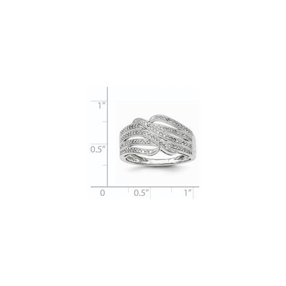 14K White Gold Real Diamond Ring