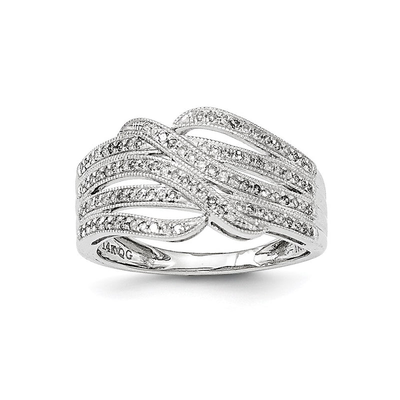 14K White Gold Real Diamond Ring