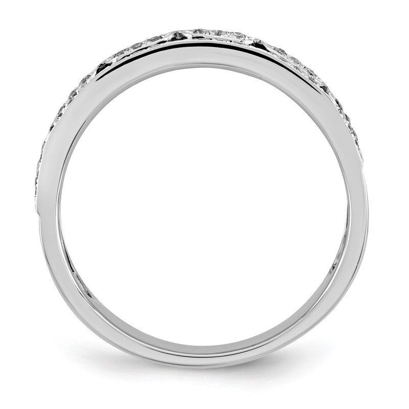 14k White Gold Real Diamond & Sapphire Ring