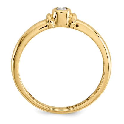 14k Yellow Gold Real Diamond Ring