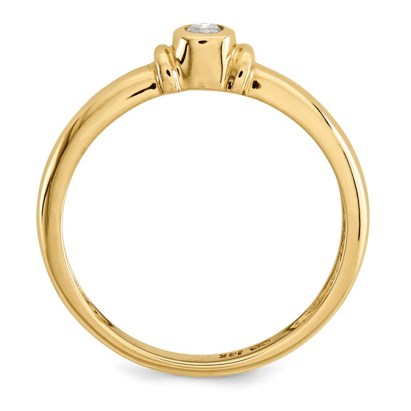 14k Yellow Gold Real Diamond Ring