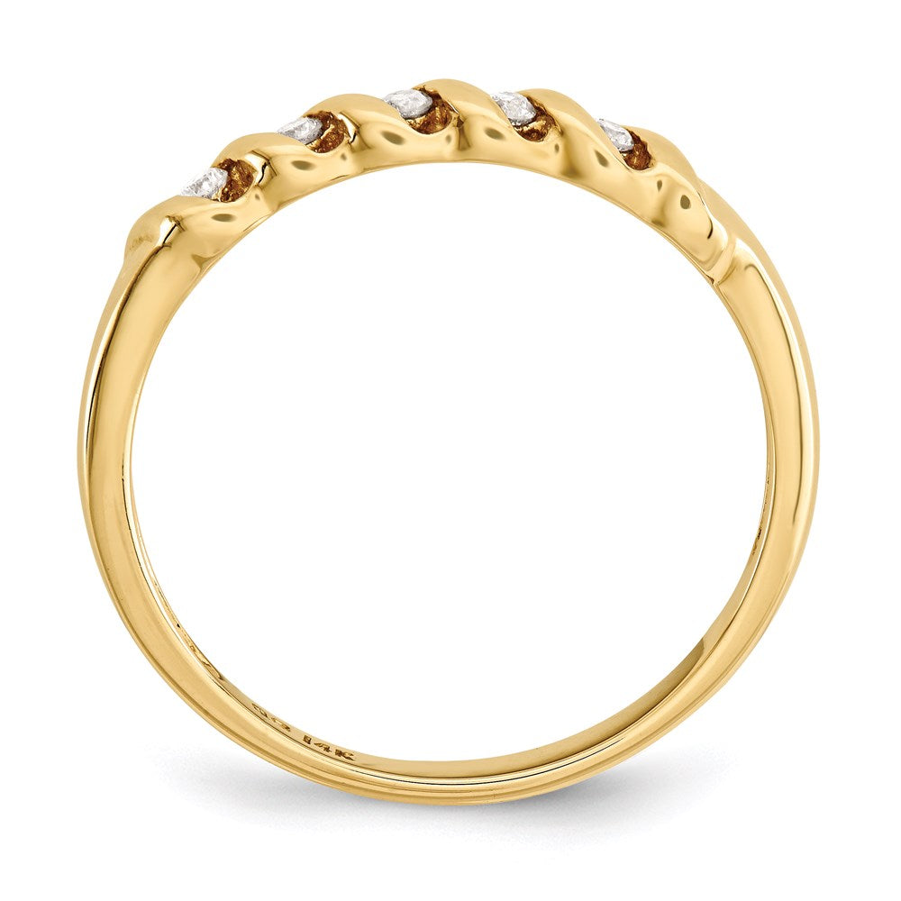 14k Yellow Gold Real Diamond Ring