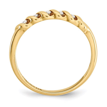 14k Yellow Gold Real Diamond Ring