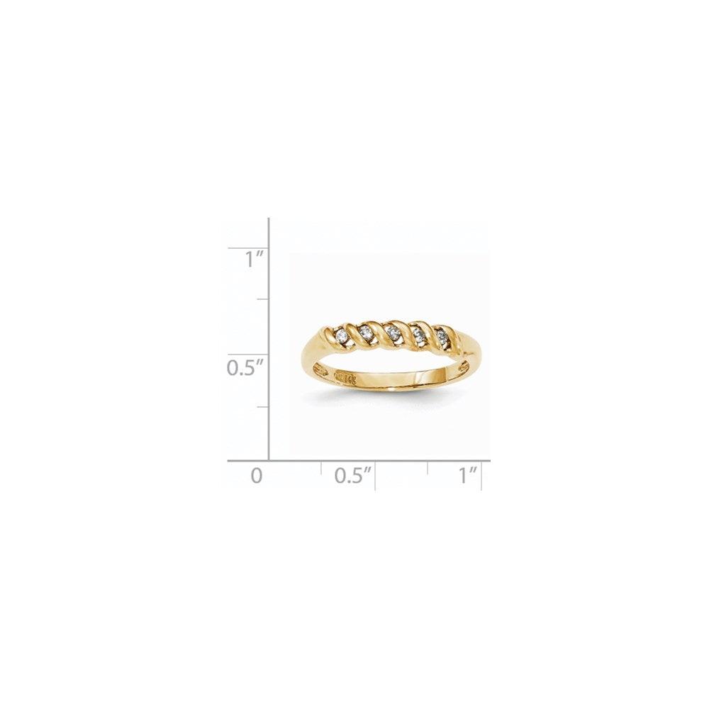14k Yellow Gold Real Diamond Ring