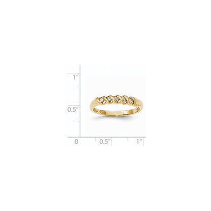 14k Yellow Gold Real Diamond Ring