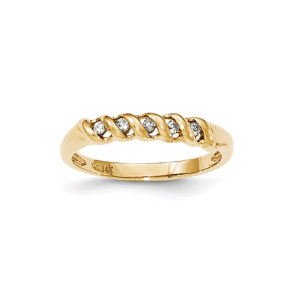 14k Yellow Gold Real Diamond Ring