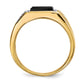 14K Gold w/ Onyx & Real Diamond Men's Ring
