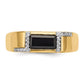 14K Gold w/ Onyx & Real Diamond Men's Ring