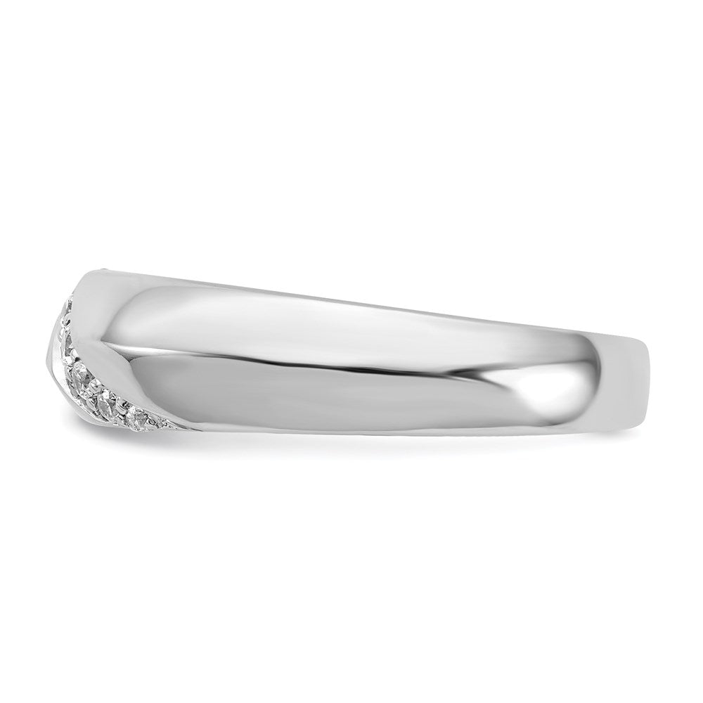14k White Gold Real Diamond Men's Ring