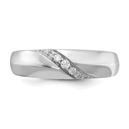 14k White Gold Real Diamond Men's Ring
