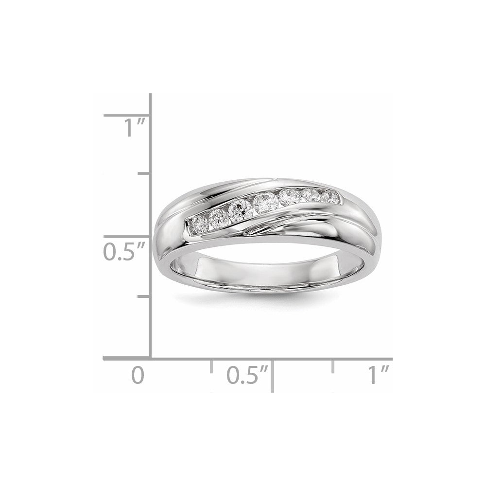 14k White Gold Real Diamond Men's Ring