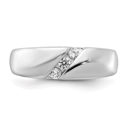 14k White Gold Real Diamond Men's Ring