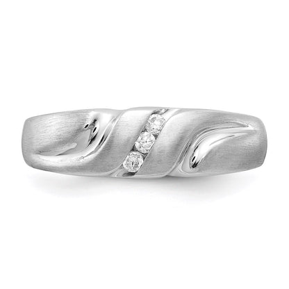 14k White Gold Real Diamond Men's Ring