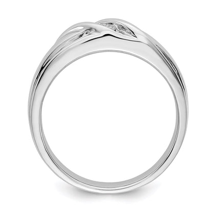 14k White Gold Real Diamond Men's Ring