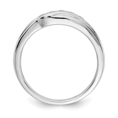 14k White Gold Real Diamond Men's Ring