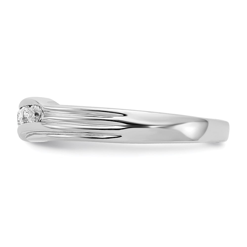 14k White Gold Real Diamond Men's Ring