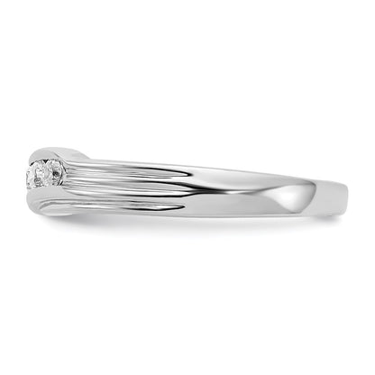 14k White Gold Real Diamond Men's Ring