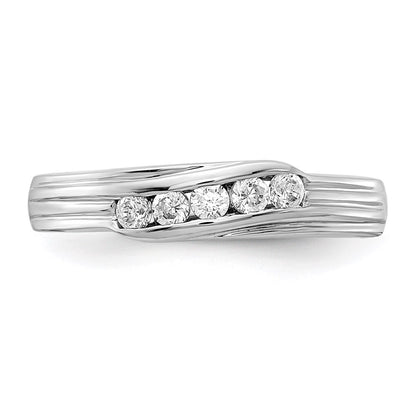 14k White Gold Real Diamond Men's Ring