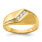 14k Yellow Gold Real Diamond Men's Ring