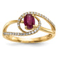 14k Gold w/ Ruby & Real Diamond Ring