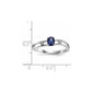 14k White Gold w/ Blue Sapphire & Real Diamond Ring