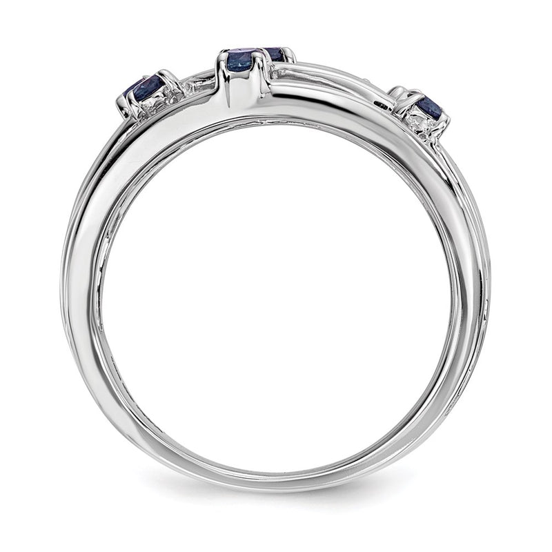 14k White Gold Sapphire Ring