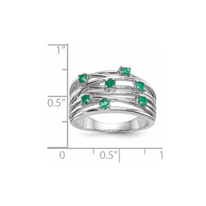 14k White Gold Emerald Ring