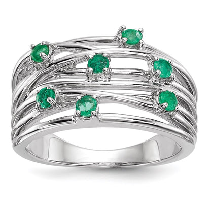 14k White Gold Emerald Ring