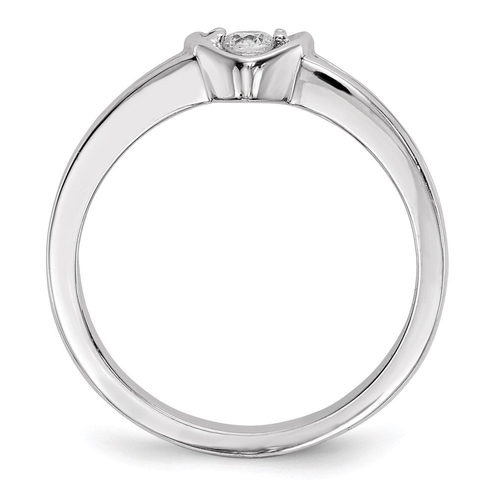 14k White Gold Real Diamond Ring