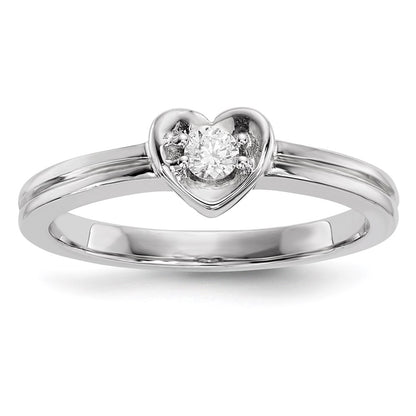 14k White Gold Real Diamond Ring