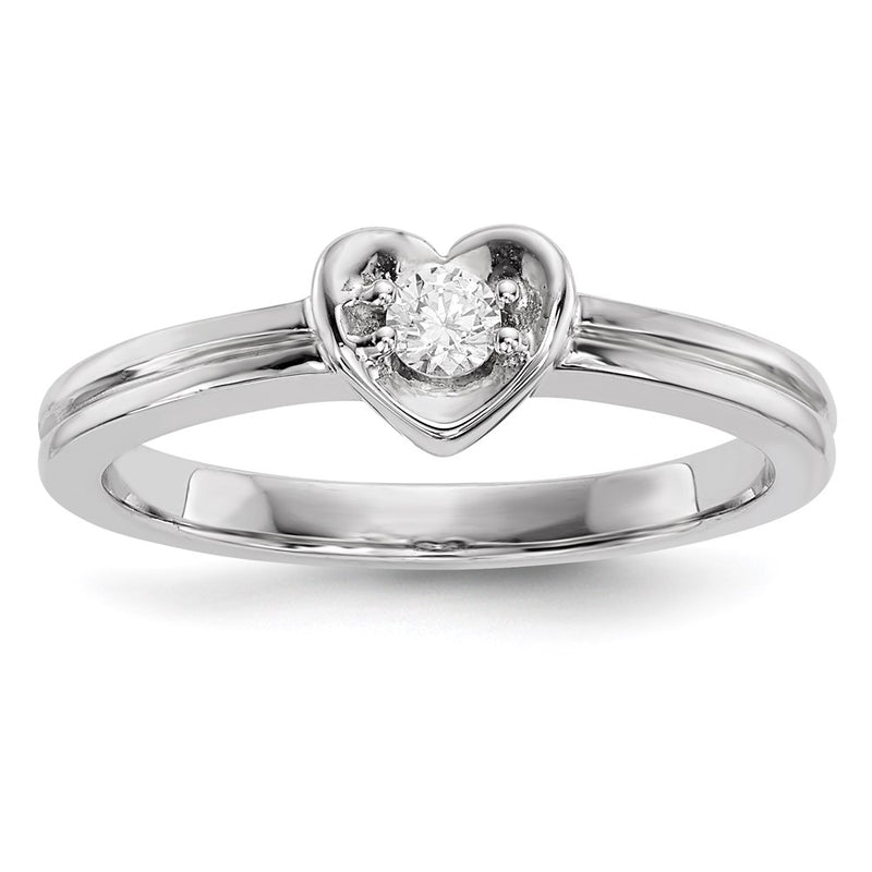 14k White Gold Real Diamond Ring