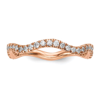 14k Rose Gold Real Diamond Ring